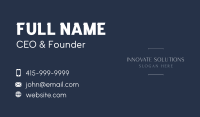 Minimalist Brand Wordmark Business Card Design