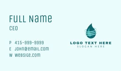 Water Droplet Rings Business Card Image Preview