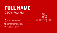 White Forest Reindeer  Business Card