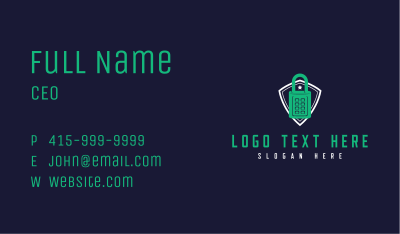 Security Lock Shield Business Card Image Preview