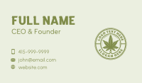 Medicinal Weed Leaf Business Card