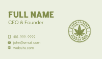 Medicinal Weed Leaf Business Card