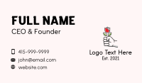 Rose Flower Hand Business Card