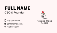 Rose Flower Hand Business Card Image Preview