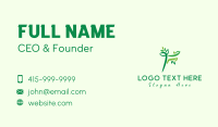 Plant Leaf Letter F Business Card