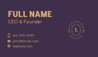 Luxury Flowers Oval Letter Business Card