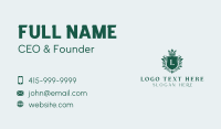 Leaf Royal Shield Business Card Design