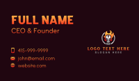 Flame Podcast Mic Business Card