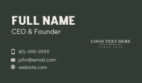 Hotel Business Wordmark Business Card
