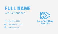 Fast Forward Letter S Business Card