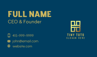 Gold Luxury Letter H  Business Card