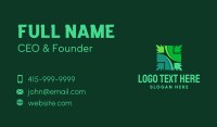 Organic Cross Medical Leaves Business Card Design