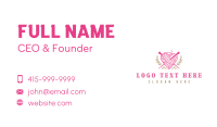 Heart Yarn Needle Business Card Design