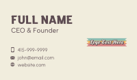 Retro Cursive Business Business Card