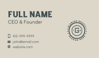 Cafe Corporate Lettermark Business Card