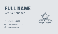 Regal Wreath Crest Business Card Design