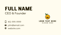 Orange Man Mascot Business Card Design
