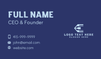 Tech Gaming Letter E Business Card Design