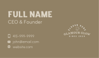 Chef Hat Wordmark Business Card