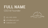 Chef Hat Wordmark Business Card