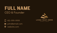 Pyramid Builder Contractor Business Card Design