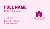 Pink Wellness Flower Business Card Design