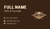 Woodwork Carpentry Saw Business Card Design