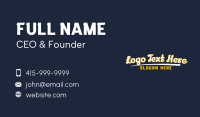 Retro Menswear Wordmark Business Card