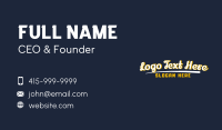 Retro Menswear Wordmark Business Card Design