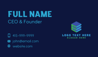 Tech Cube Letter E Business Card