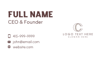 Elegant Boutique Monoline Letter C Business Card