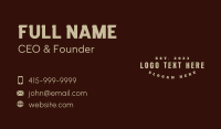 Rustic Grunge Wordmark Business Card