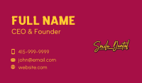 Script Brand Wordmark Business Card