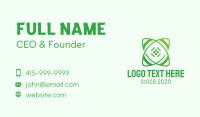 Green Gradient Rugby Ball Business Card Design