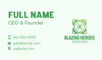 Green Gradient Rugby Ball Business Card Image Preview