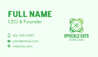 Green Gradient Rugby Ball Business Card Image Preview