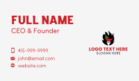 Fire Chili Pepper Business Card