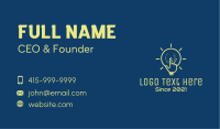 Yellow Light Bulb  Business Card
