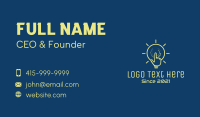 Yellow Light Bulb  Business Card Design