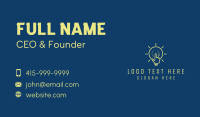 Yellow Light Bulb  Business Card