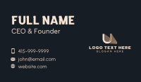 Creative Media Startup Letter U Business Card Design