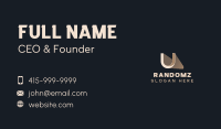 Creative Media Startup Letter U Business Card