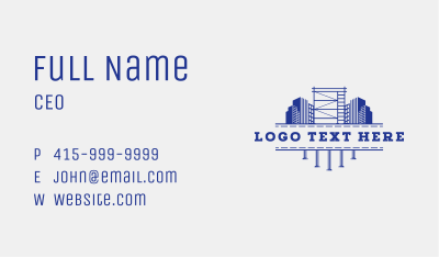 Scaffolding Building Construction Business Card