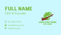 Cute Green Chameleon Business Card