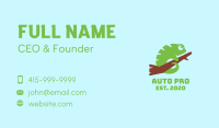 Cute Green Chameleon Business Card