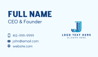 Finance Marketing Letter J Business Card