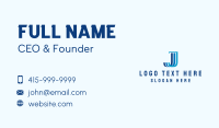 Finance Marketing Letter J Business Card