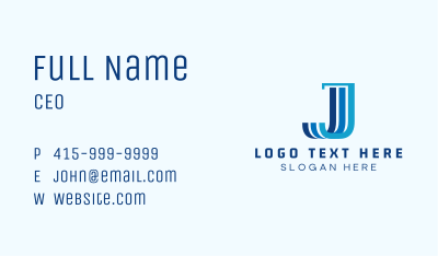 Finance Marketing Letter J Business Card Image Preview