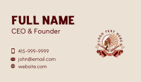 Woman Tribal Headdress Business Card Design