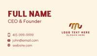 Playful Cursive Letter M Business Card